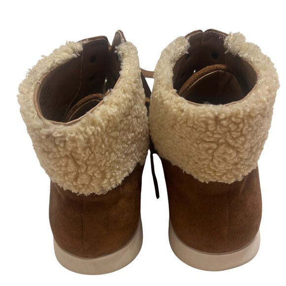 Aerosoles Frankie Women's Ankle Boots Faux Suede Sherpa 7.5 - Picture 4 of 6